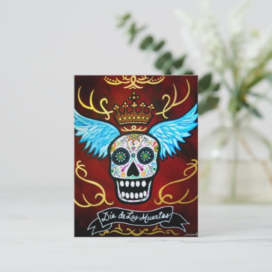WINGED MUERTOS POSTCARD POSTKARTE (Stehend Vorderseite)