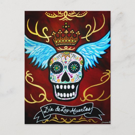 WINGED MUERTOS POSTCARD POSTKARTE (Vorderseite)