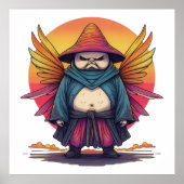 Winged Mushroom Samurai Poster (Vorne)