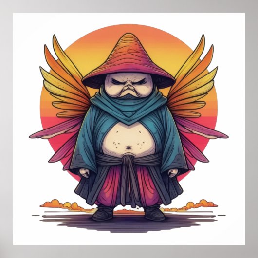 Winged Mushroom Samurai Poster (Vorne)