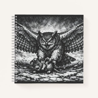 Winged Owl Sentinel von BurnsInHell Notizblock