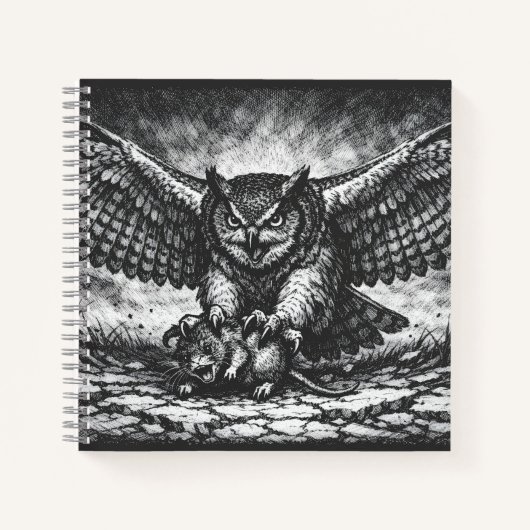 Winged Owl Sentinel von BurnsInHell Notizblock (Vorderseite)