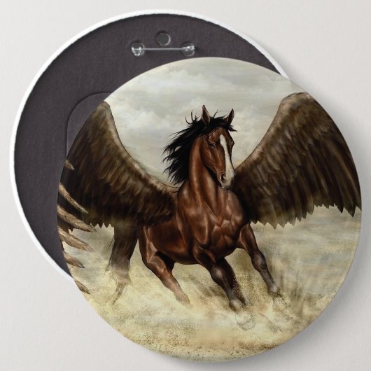 Winged Pegasus Button (Vorne & Hinten)