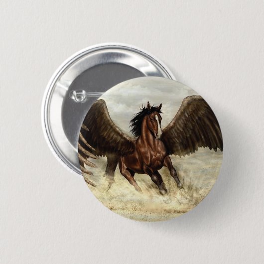 Winged Pegasus Button (Vorne & Hinten)