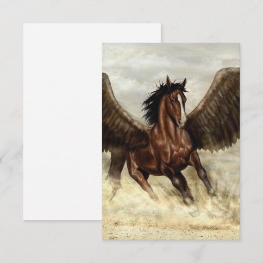 Winged Pegasus Dankeskarte (Vorne/Hinten)