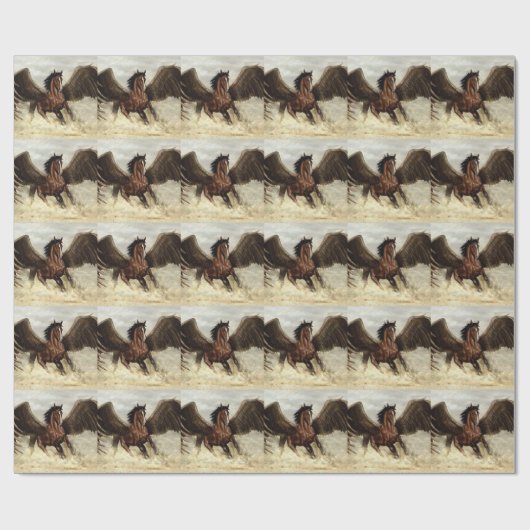 Winged Pegasus Geschenkpapier (Flach)