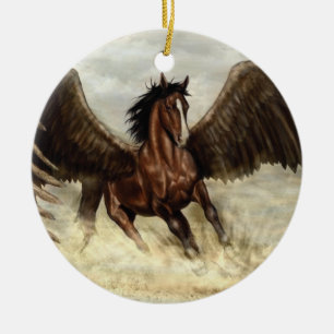 Winged Pegasus Keramik Ornament