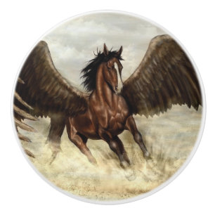 Winged Pegasus Keramikknauf