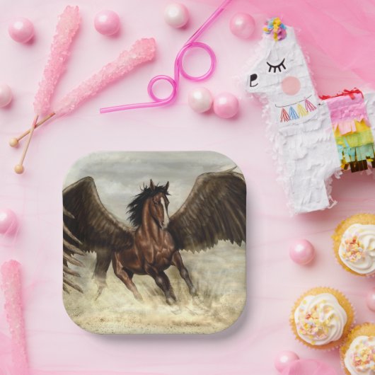 Winged Pegasus Pappteller (Party)