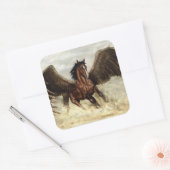Winged Pegasus Quadratischer Aufkleber (Umschlag)