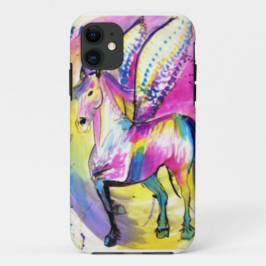 Winged PferdeHandy-Abdeckung Case-Mate iPhone Hülle (Rückseite)