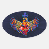 Winged Sacred Heart Design