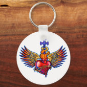 Winged Sacred Heart Design Schlüsselanhänger (Vorderseite)