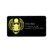 Winged Scarab Adressaufkleber (Vorne)