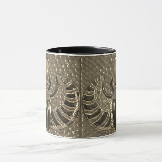 Winged Scarab tile Pattern Mug 2 Tasse (Zentrum)