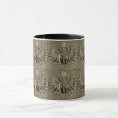 Winged Scarab tile Pattern Mug Tasse (Zentrum)