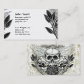 Winged Schädel-Visitenkarte Visitenkarte (Vorne/Hinten)