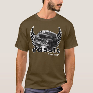 Winged schwarzer klassischer LKW T-Shirt