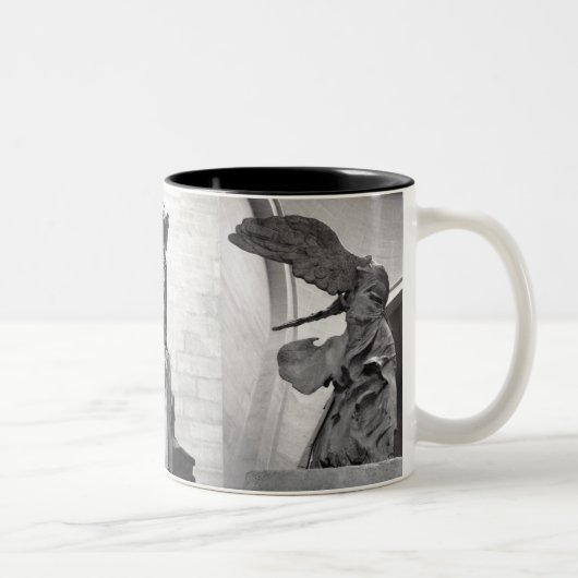 Winged Sieg Samothrace Nike der Grieche-Skulptur Zweifarbige Tasse (Rechts)