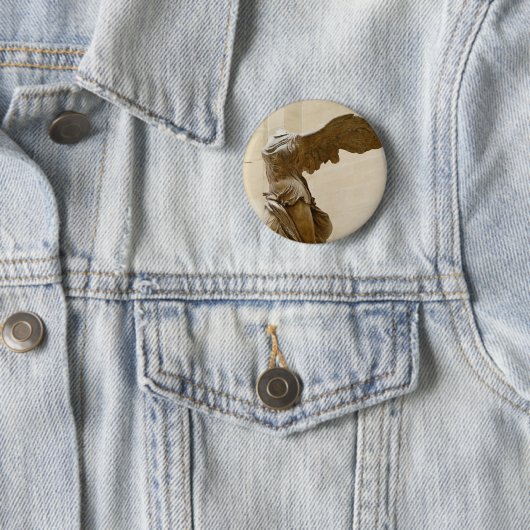 Winged Sieg von Samothrace Button (Beispiel)