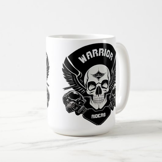 Winged Skull Artwork Kaffeetasse (VorderseiteRechts)