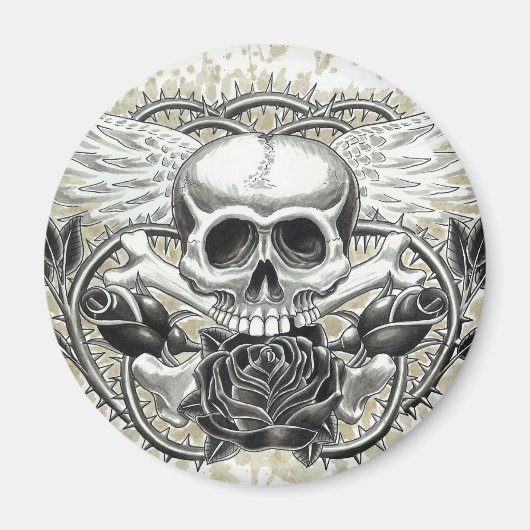 Winged Skull Magnet (Vorne)