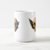 Winged Skull Symbolizing Mortality and Freedom Kaffeetasse (Mittel)