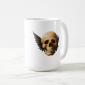 Winged Skull Symbolizing Mortality and Freedom Kaffeetasse (VorderseiteRechts)