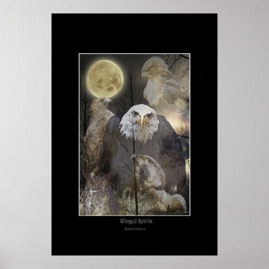 WINGED SPIRITS Raptor Art Poster (Vorne)