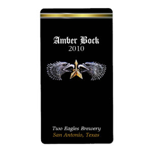 Winged Stern-Zuhause gemachte Bier-Aufkleber
