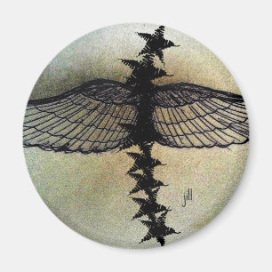 Winged Sterne im Flug, Mattdruck durch Jill Magnet