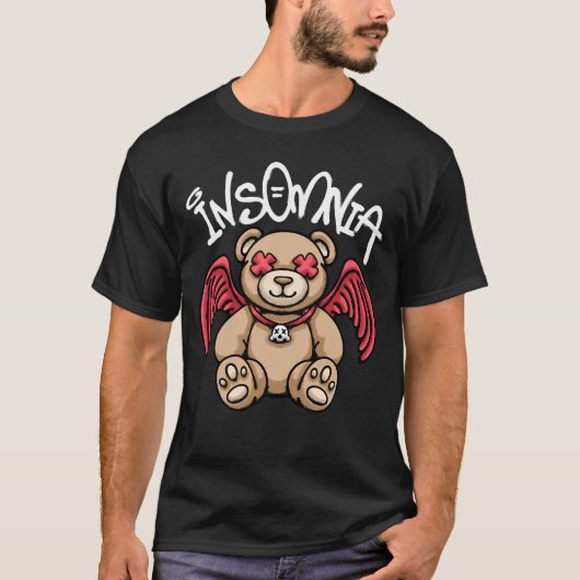 Winged Teddy Bear streetwear T-Shirt (Vorderseite)