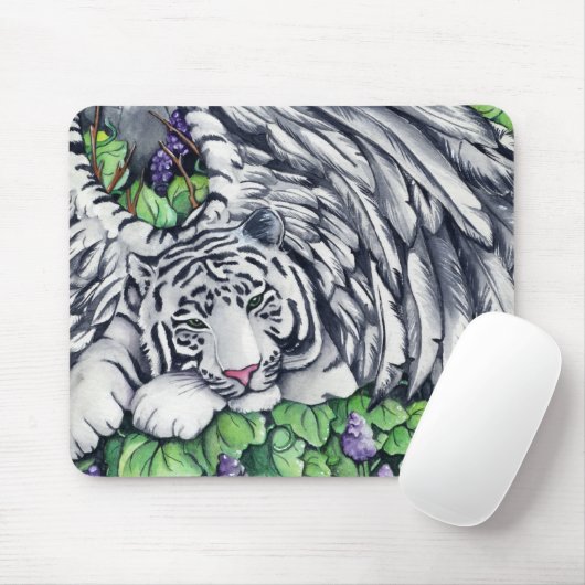 Winged Tiger-Mausunterlage Mousepad (Mit Mouse)
