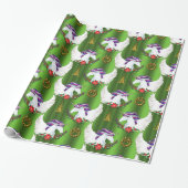 Winged Unicorn Green Christmas Geschenkpapier (Ungerollt)