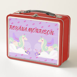 WINGED UNICORN LUNCH PASTEL FARBEN Metalldose Metall Brotdose