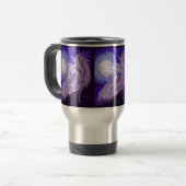 Winged Unicorn vor Mond-Reise-Tasse Reisebecher (Vorderseite Links)