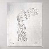 Winged Victory-Graphit zeichnend Poster (Vorne)