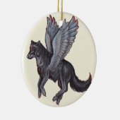 Winged Wolf Keramikornament (Rechts)