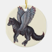 Winged Wolf Keramikornament (Vorne)