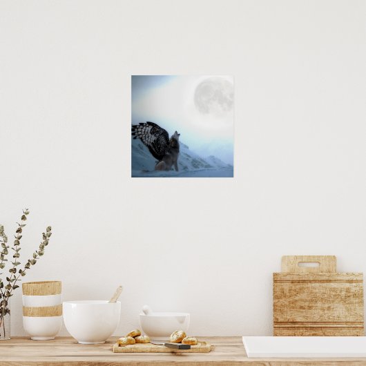Winged Wolf Poster (Küche)