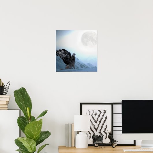 Winged Wolf Poster (Heimbüro)