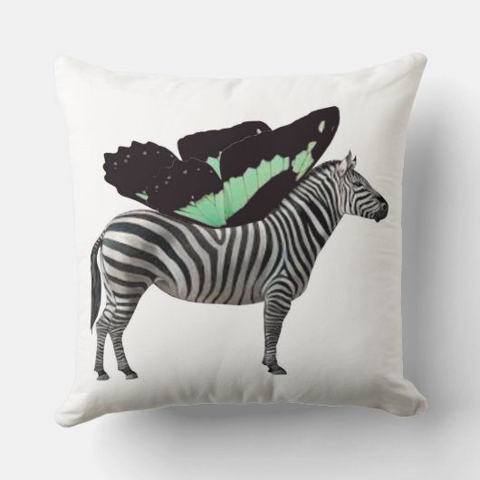 Winged Zebra Throw Kissen (Rückseite)