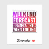 Wingfoiling Foilboarding Wind-powered surfing Aufkleber (Blatt)