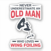 Wingfoiling Foilboarding Wind-powered surfing Aufkleber (Vorderseite)