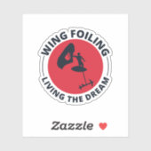 Wingfoiling Foilboarding Wind-powered surfing Aufkleber (Blatt)