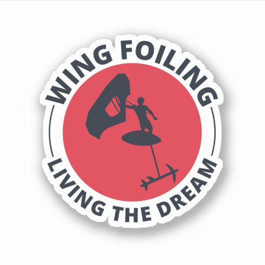 Wingfoiling Foilboarding Wind-powered surfing Aufkleber (Vorderseite)