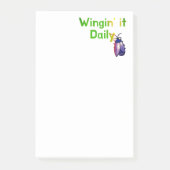 Wingin It Daily Funny Bug Humor Post-it Klebezettel (Vorderseite)