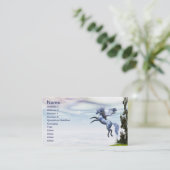 Winging Beauty Business Card Visitenkarte (Stehend Vorderseite)