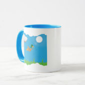 Winging it But Just Barely- Duck Humor Tasse (Vorderseite Links)
