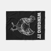 Winging It Funny Chicken Wings Lovers Quote Fleecedecke (Vorderseite (Horizontal))